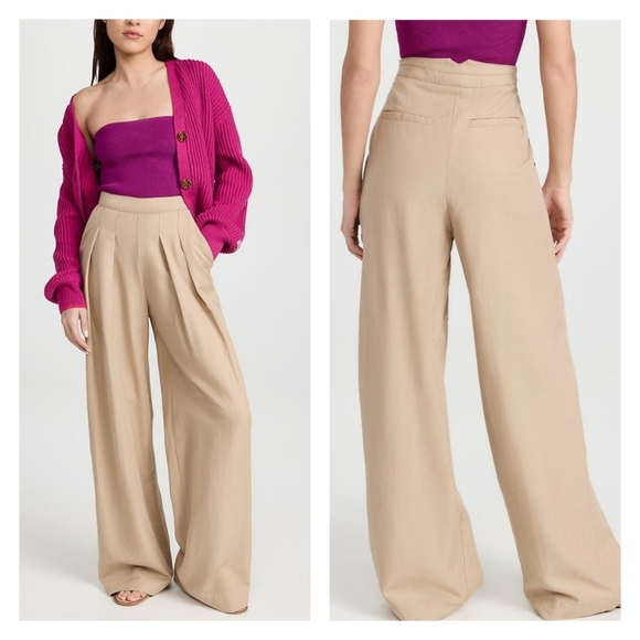 ENZA COSTA Pleated Wide Leg Pant Womens - Picture 2 of 15